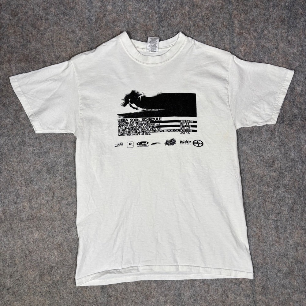 USBA Bodyboard Tour 2006 Jenks NYBB T-Shirt Mens‎ M White Bodyboarding Rockstar